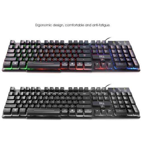 Rii RK100 Backlit Wired Gaming Keyboard