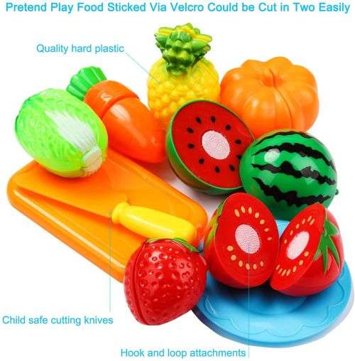 JuniorFX Fruit and Vegetable Grocery Basket Set