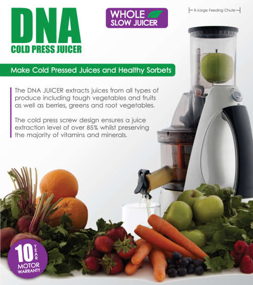 2018 DNA Cold Press Juicer in Silver - New 3rd Generation