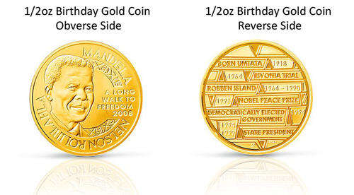Mandela 1/2oz Birthday Gold Coin