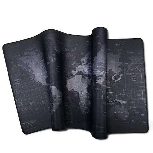 Extended Mouse Pad Gaming Mat Non-Slip Ergonomic Desk Protector World Map