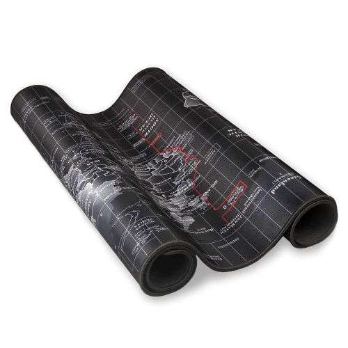 Extended Mouse Pad Gaming Mat Non-Slip Ergonomic Desk Protector World Map