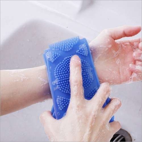 SILICONE BATH SCRUB/TOWEL