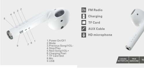 2020 PORTABLE GIANT WIRELESS BLUETOOTH EARPHONE/HEADSET SPEAKER