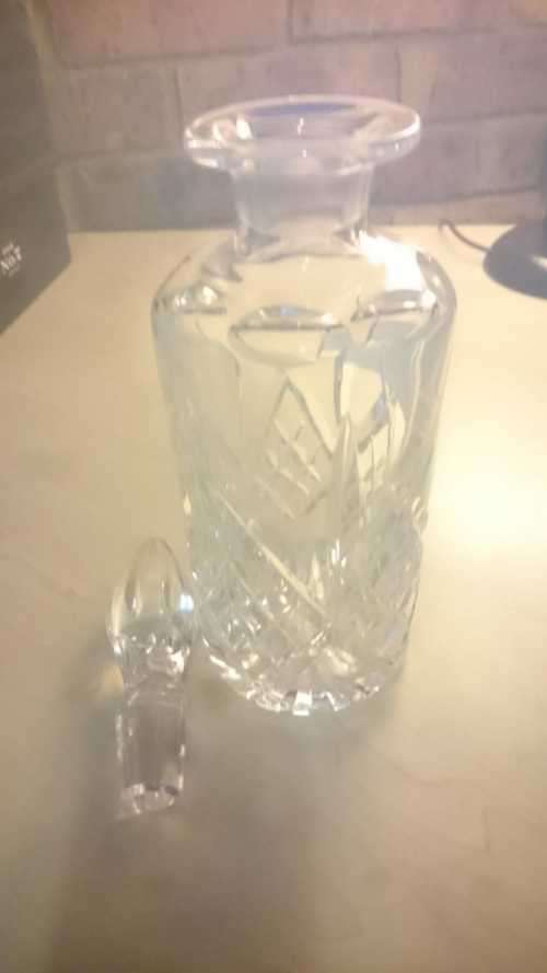 VINTAGE PURE THICK CRYSTAL WHISKEY DECANTER (D)