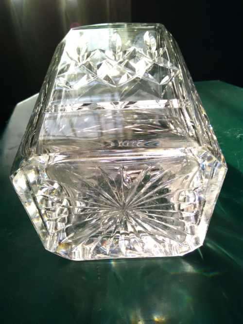 VINTAGE PURE THICK CRYSTAL WHISKEY DECANTER (B)