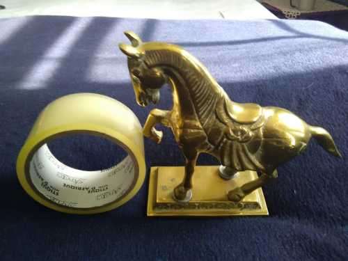 VINTAGE SOLID BRASS HORSE ORNAMENT