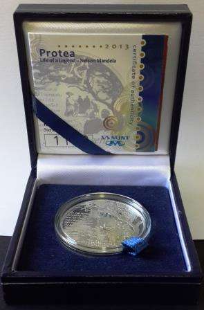 2013 - Encapsulated R1 - Protea Life of a Legend - Presented in SA Mint box with Certificate