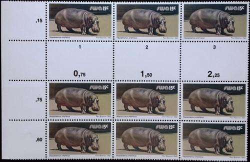 SWA - 1/10/1980 - 3rd Definitive Series - 15c Gutter Block