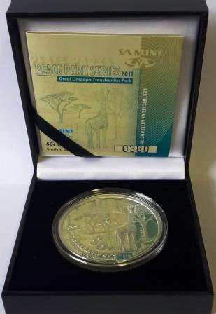 2011 Peace Park Series - Great Limpopo Tranfrontier Park - 50c (2 oz) Sterling Silver