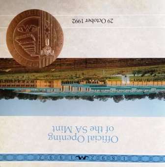 29 October 1992 - Official Opening of the SA Mint - Commemorative Medal