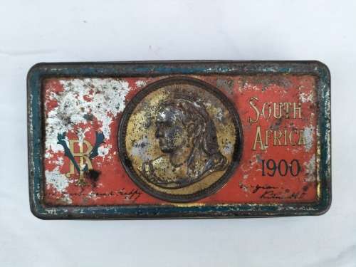 Boer war medal and tin