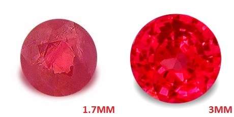 RUBIES  - PIGEON BLOOD RED ROUND FACET - 1.70mm and 3.00mm