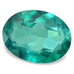 TOPAZ - TEAL GREEN OVAL FACET - 0.56cts