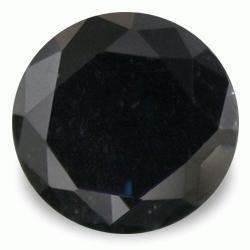 3.72cts NATURAL DIAMOND - JET BLACK ROUND BRILLIANT FACET
