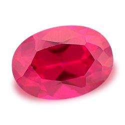 RUBY (HYDROTHERMAL) - TOP RED OVAL FACET - 0.93cts