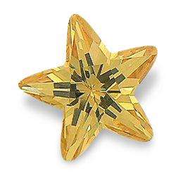 CUBIC ZIRCONIUM - CHAMPAGNE STAR SHAPE DIAMOND CUT - 3.84cts