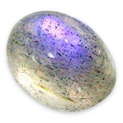 LABRADORITE - GRAY WITH RAINBOW LUSTRE OVAL CABOCHON - 1.06cts
