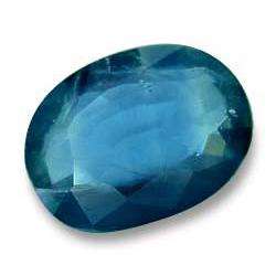 SAPPHIRE - DEEP BLUE GREEN OVAL FACET - 0.96cts