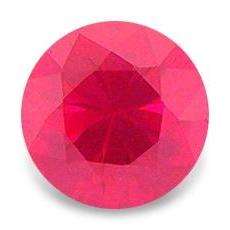 RUBY (NATURAL BURMA) - RICH PINK RED ROUND FACET - 0.30cts