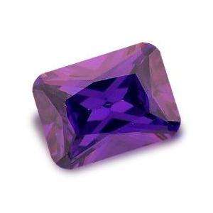 Cubic Zirconium - Regal Purple Octagon Princess Facet - 2.72cts