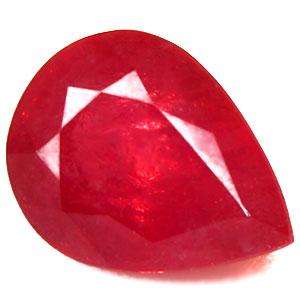 RUBY - TOP RED PEAR SHAPE - 0.87cts