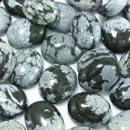 SNOWFLAKE OBSIDIAN - OVAL CABOCHON - 2.31cts