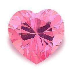 CUBIC ZIRCONIUM - PINK ICE HEART SHAPE DIAMOND CUT - 5.44cts