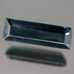 TOURMALINE - NEON GREEN BLUE BAGUETTE FACET - 0.375cts