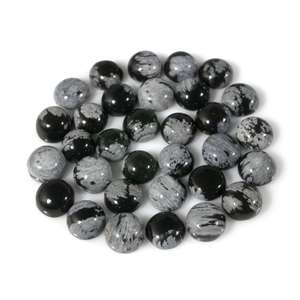 SNOWFLAKE OBSIDIAN - ROUND CABOCHON - 0.36cts