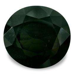 TOURMALINE - DARK GREEN OVAL FACET - 11.285cts