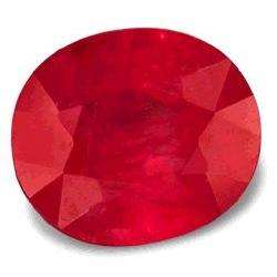 RUBY (NATURAL BURMA) - PIGEON BLOOD RED OVAL FACET - 1.10cts