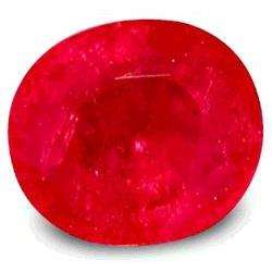 RUBY (NATURAL BURMA) - PIGEON BLOOD RED OVAL FACET - 1.02cts