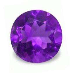 CUBIC ZIRCONIUM - DEEP PURPLE ROUND DIAMOND CUT - 3.32cts