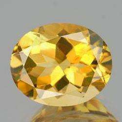 CITRINE -  GOLDEN YELLOW OVAL FACET - 3.42cts