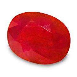 RUBY (NATURAL BURMA) - RICH BLOOD RED OVAL FACET - 0.99cts
