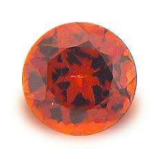 GARNET - RED ORANGE ROUND FACET - 0.08cts