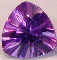 AMETHYST - Deep Purple Trilliant Shape Concave Cut - 2.685cts