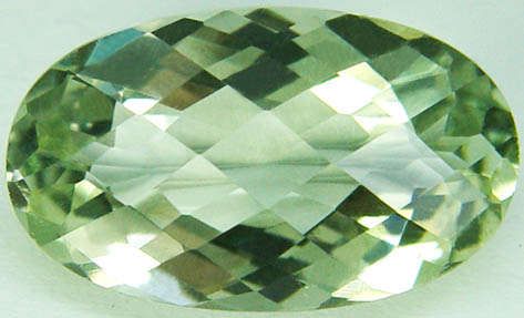 AMETHYST - Green Oval Shape With Chequerboard Table - 16.875cts