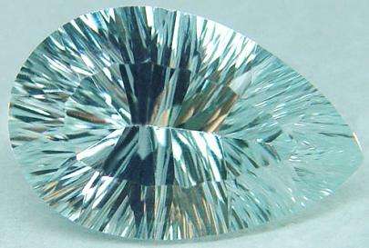 TOPAZ - UNTREATED WHITE PEAR SHAPE CONCAVE CUT - 14.235cts