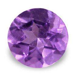 AMETHYST - PURPLE WITH RED FLASHES ROUND FACET - 0.09cts