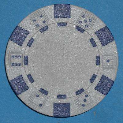 POKER CHIPS - LOOSE - WHITE AND BLUE