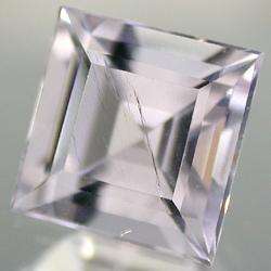 KUNZITE - UNTREATED PALE PINK SQUARE FACET - 2.495cts