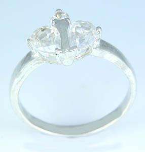 CUBIC ZIRCONIA STERLING SILVER RING