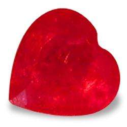 RUBY (NATURAL AFRICA) - RICH PINK RED HEART FACET - 0.45cts