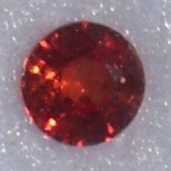 SAPPHIRE (NATURAL SONGEA) - TOP ORANGE ROUND FACET - 0.13cts