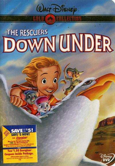 DVD ZONE 1 - THE RESCUERS DOWN UNDER