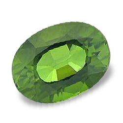 TOURMALINE - FINE GREEN OVAL FACET - 1.355cts