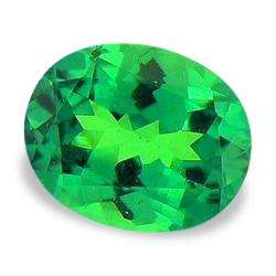 TSAVORITE - EMERALD GREEN OVAL FACET - 0.555cts