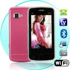 Odyssey - WiFi Quadband Dual-SIM Touchscreen Cellphone (Pink) + TV